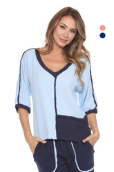 Cotton Patchwork Dolman Top - CARINE